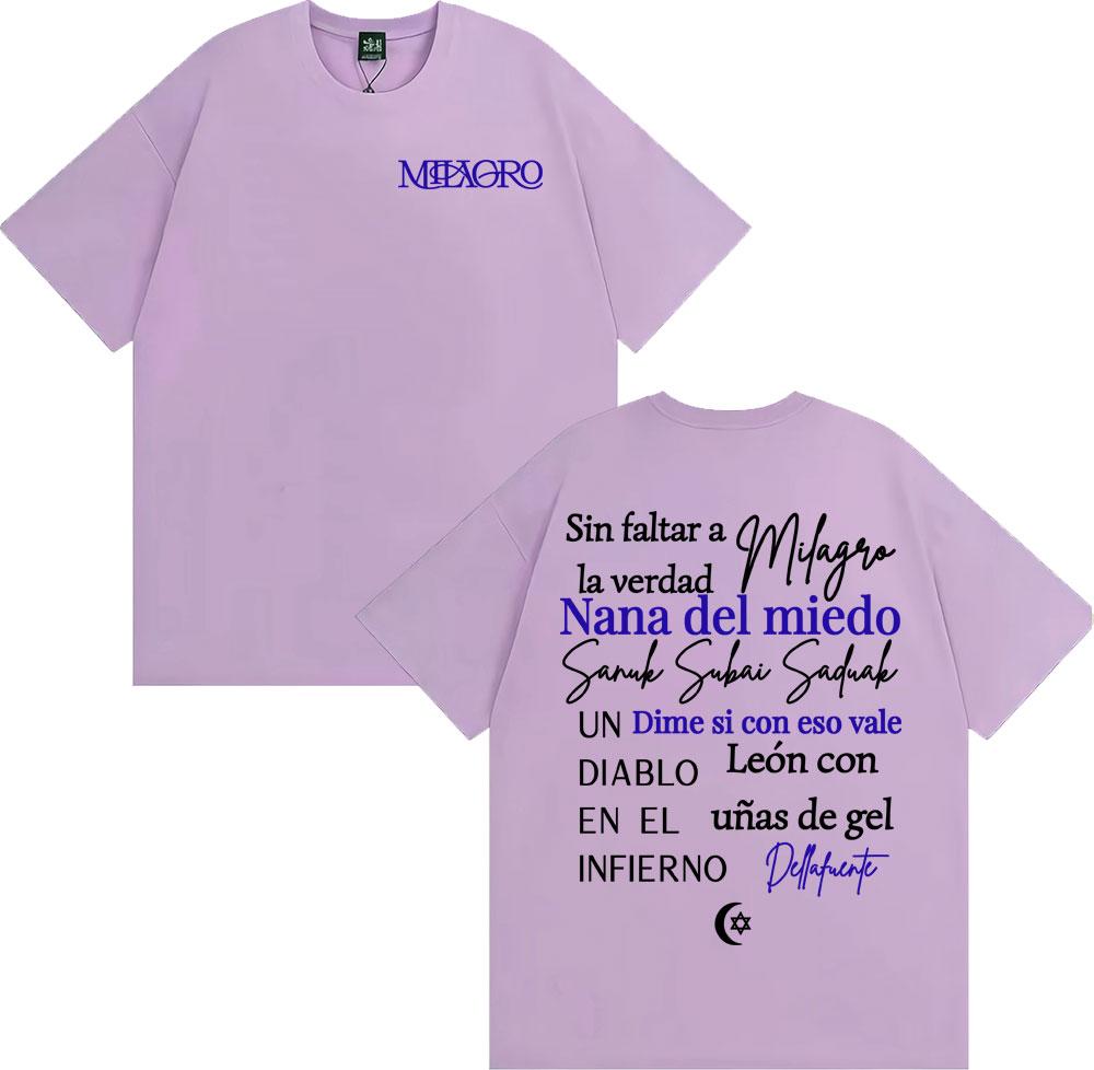Rapper Dellafuente Nana Del Miedo Printed Tshirts Unisex WOMEN Harajuku Gothic Oversized T Shirts High Quality 100 Cotton Tshirt