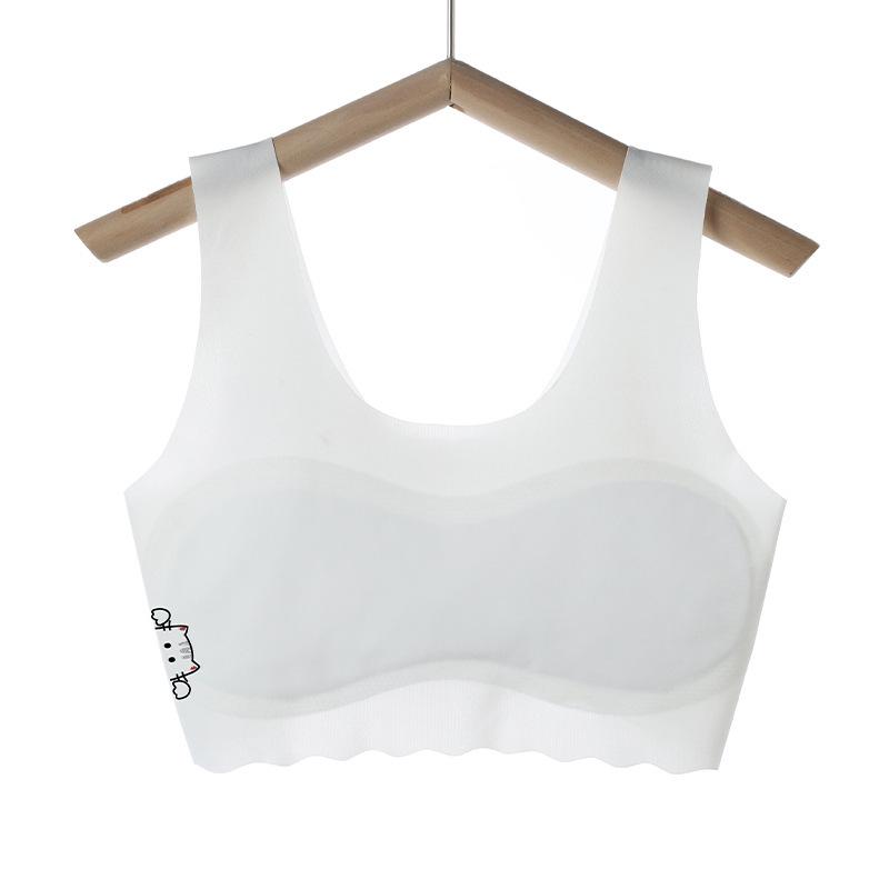 Seamless Girls' Junior High School Student Bra: Teen Thin Underwear Small Vest