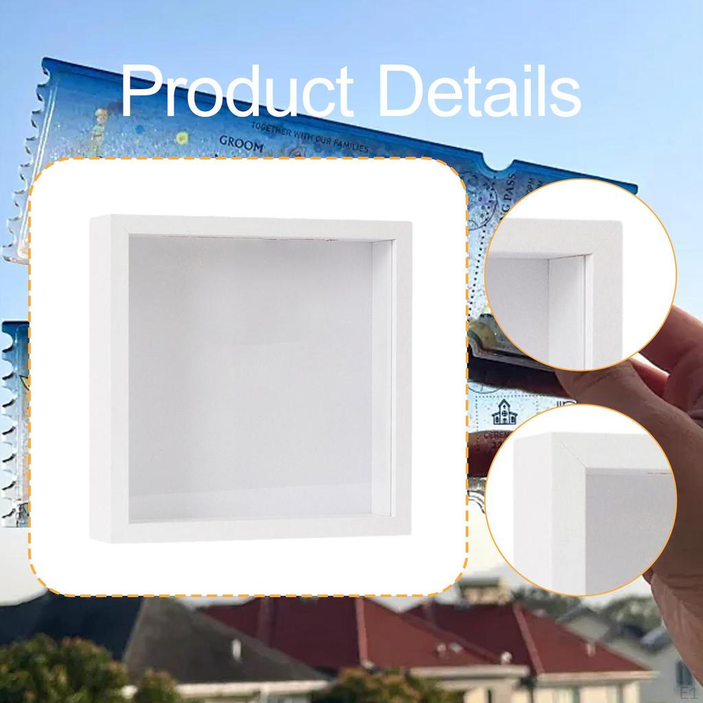 Shadow Box Frame Deep Display Case with Slot for Photos Wedding Movie Sporting Events