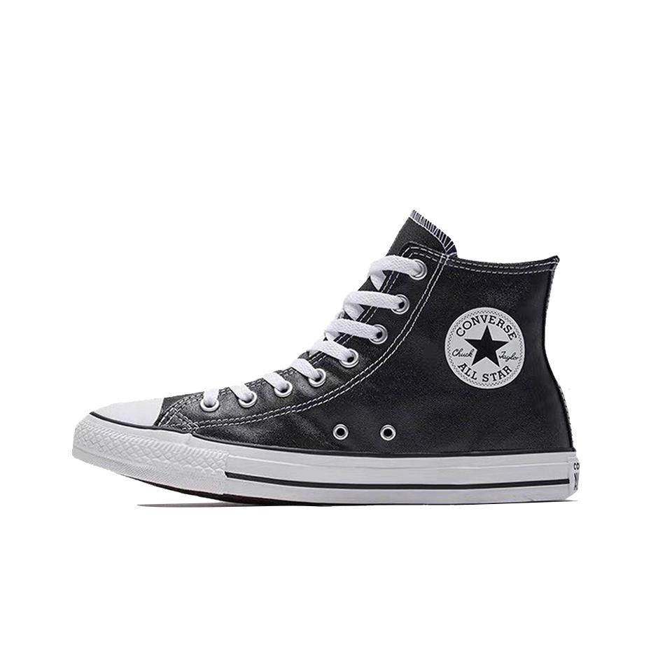Converse Chuck Taylor All Star Enkla Bekväma Höga Kanvas Skor Unisex Sneakers Svart Vit 163235C