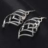 Women's Vintage Alloy Dull Polish Spiral Multi-layer Big Cross Drop Dangle Eardrop Earrings