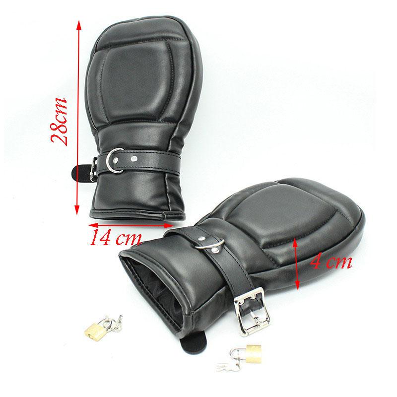 Sex Toys BDSM Bondage Restraints Gloves Fetish  Role Play For Adult Games Soft Padded Fist Mitts,PU Leather Dog's Paw Fist Glove