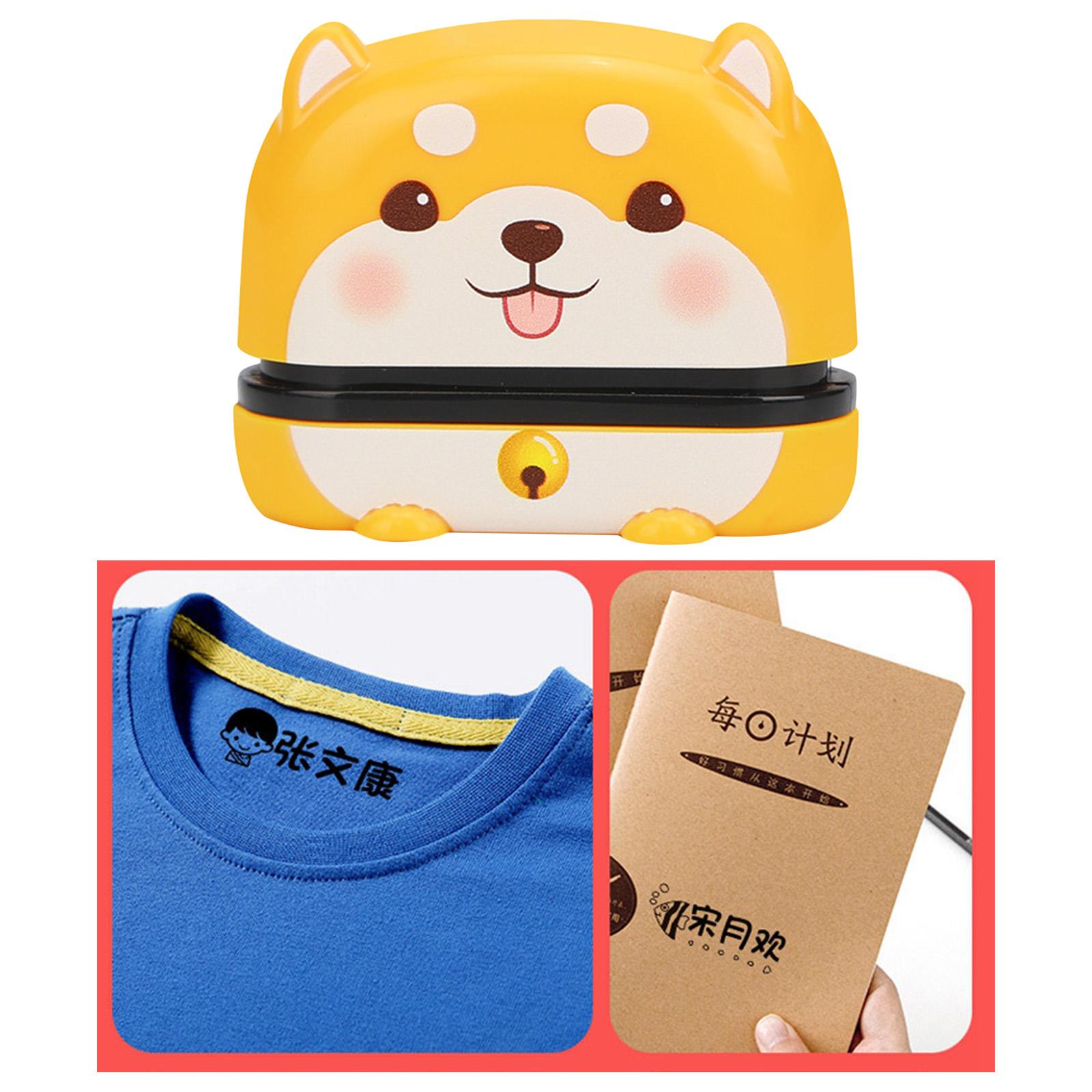 

Custom Clothing Label Stamp for Kids Self-inking Pad Laundry Marker for Clothing for School Supplies and Nursing Home Clothes жёлтый