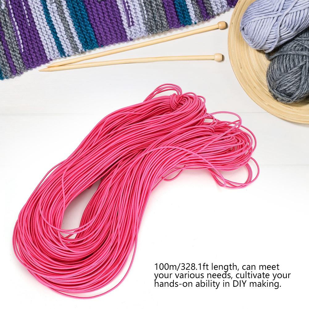 1,5 mm 100 m Elastische Stretch Runde Perlenschnur Faden Seil für DIY Schmuckherstellung Tiefrosa