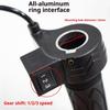 Electric Bike Twist Grip Control Handle with Built In 1 2 3 Selector, Textured Anti Slip Hold and Lead Set Repair Part for Maintenance