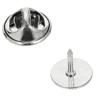 20 Pièces Dos à Épingle en Métal Argenté et Noir Pour Badges Résistant à la Rouille Idéal Pour les Réunions les Salons Professionnels