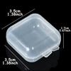 15/30/45pcs 3.5cm Clear Mini Storage Containers Anti-lost Organizer for Travel Jewelry Earplugs & Household Tiny Accessories