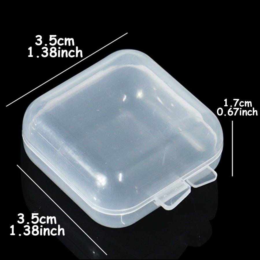 15/30/45pcs 3.5cm Clear Mini Storage Containers Anti-lost Organizer for Travel Jewelry Earplugs & Household Tiny Accessories