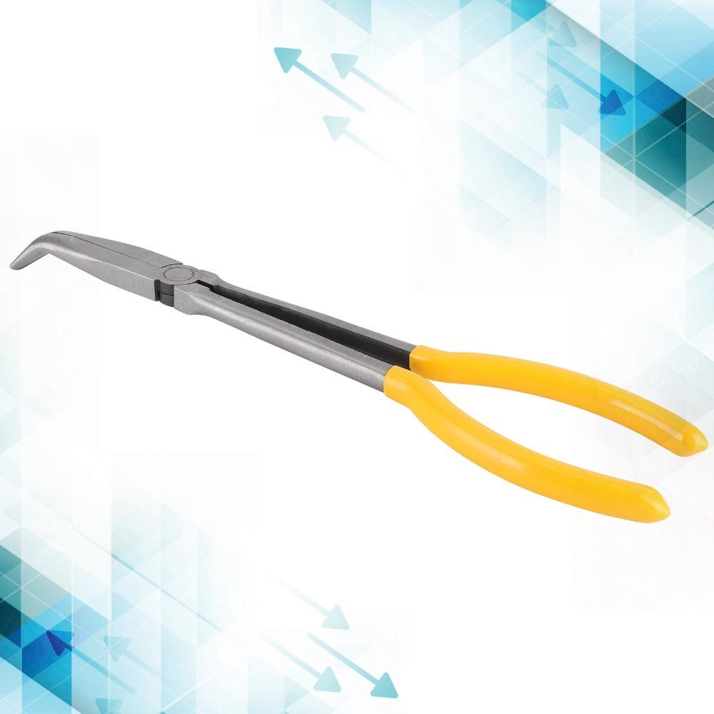 11 Inch Long Reach Pliers Curved Needle Nose Repairing Tools Convenient Needle Nose Pliers Crafts
