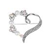Xiaoxiangfeng Heart-shaped Brooch, A Versatile and Fashionable Women's Pearl Brooch with Anti-exposure Pins