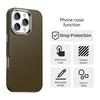 For iPhone 16 Pro Case Cell Phone Hybrid Back Cover Carbon Fiber Texture