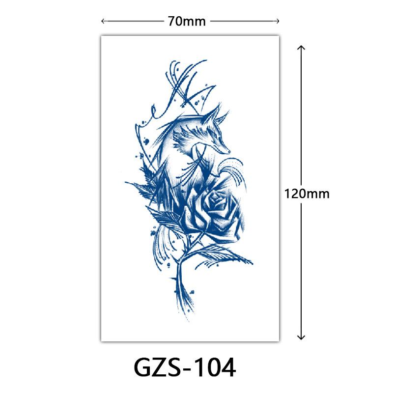 Flower Herbal Semi-Permanent Tattoo Sticker, Small Picture Juice Tattoo Sticker, Sweat-Proof Tattoo