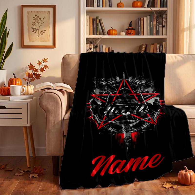 Supernatural Custom Flannel Blankets Soft Warm Cozy Throws for Home Decor Holiday Gifts