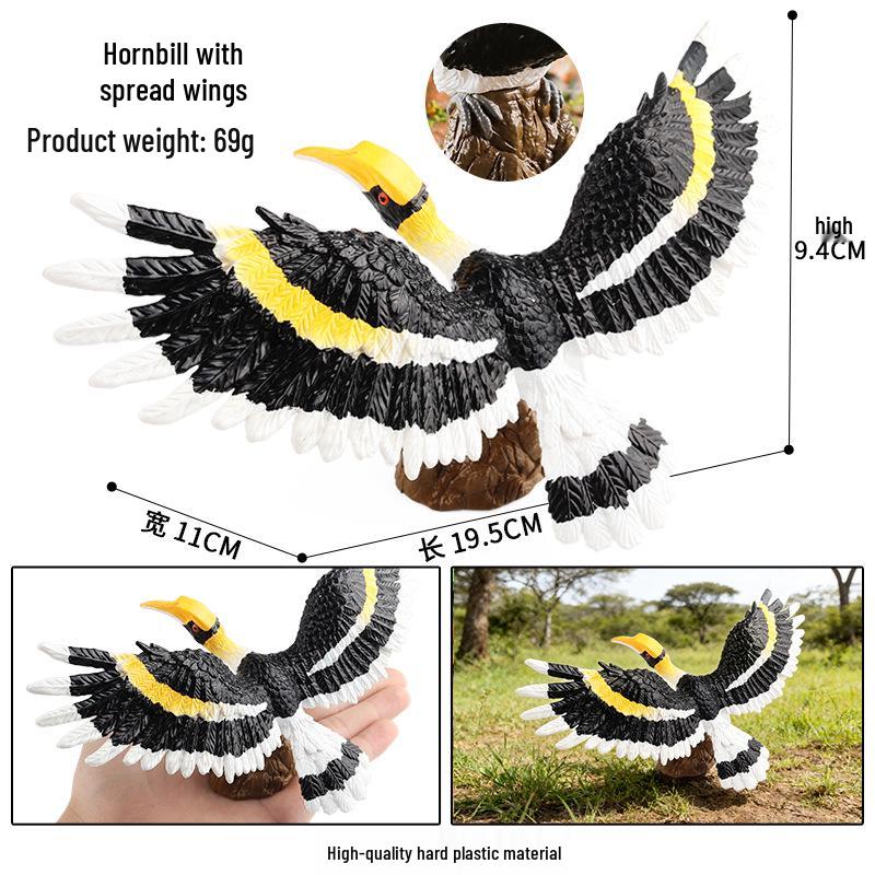 Kids' Bird Model Set: Toucan, Parrot, Ostrich, Peacock, Eagle, Pigeon, Owl.