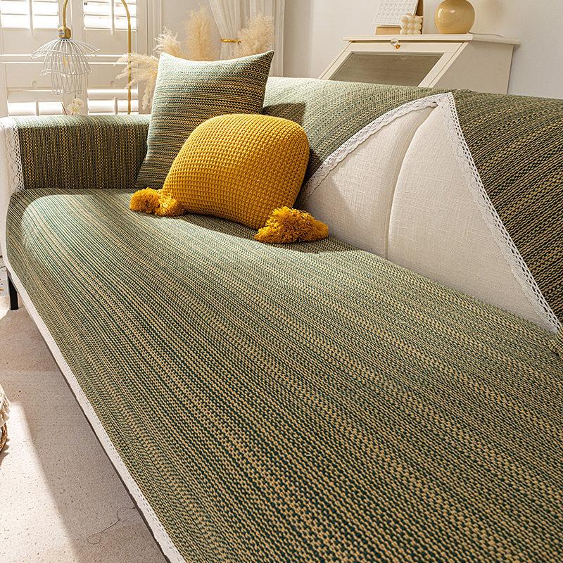 Sofakissen aus Baumwolle und Leinen, vier Jahreszeiten, allgemein, skandinavisch, modern, schlicht, alte Sackleinen, rutschfestes Kissen, Stoff, Sofabezug, Bezugsstoff