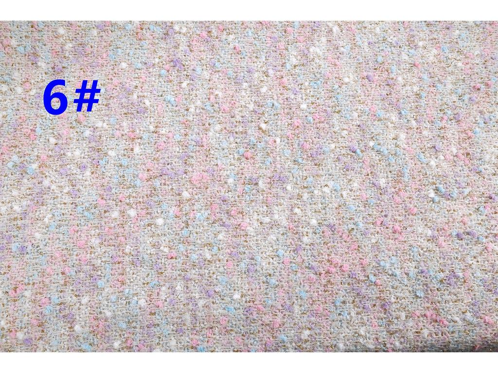 Thick Needle-Dyed Hydrangea Knit Fabric: 2024 Autumn/Winter Colorful Small Fragrance Style Fabric