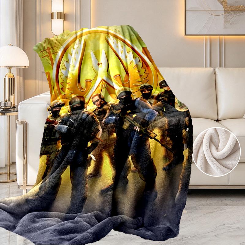 Counter Strike Print Blanket - Soft & Comfortable, for Bedroom, Travel, Sofa, Home Decoration - Birthday Christmas Gift for Friend
