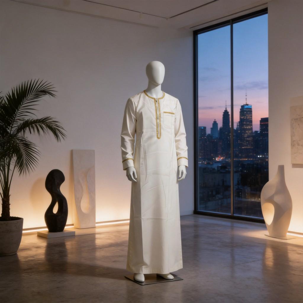 Middle Eastern Polyester Long Robe For Costume And Cultural Events