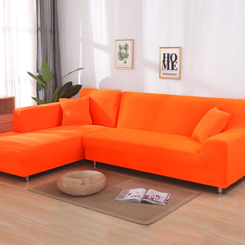 L-Shaped Elastic Sofa Cover - Universal Full Coverage for Chaise Lounge & Leather Sofas, All-Season Use