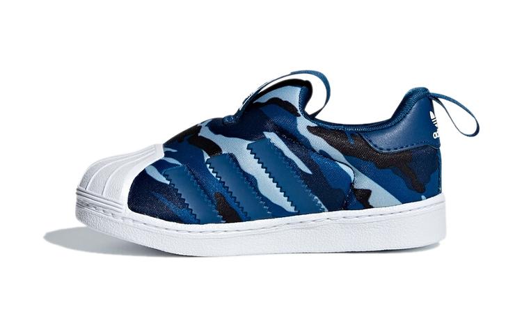 Adidas Boys Blue/Black Originals Superstar Collection 360 I Abrasion Resistant Low Top Toddler Shoes Infant And Toddler Cg6577 Cm