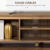 HOMCOM - Meuble TV - Panneau De Particules Classe E1 - 109x35x38cm - Brun Clair, Noir