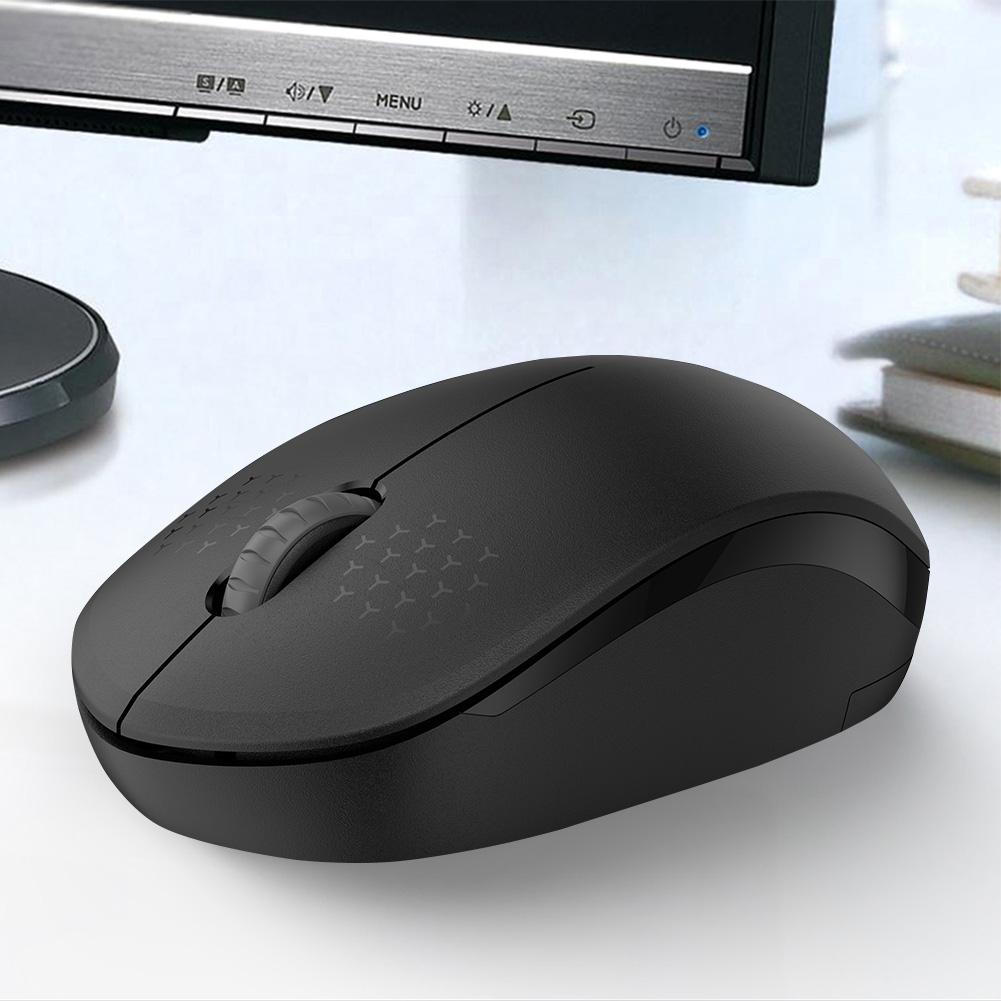 I210 Wireless Mouse Desktop Laptop 2.4G 3Key 3D 1600 DPI Power Saving Mouse (Black)