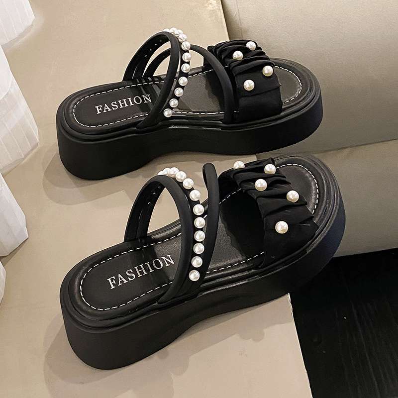 

Stepping on shit slippers women s summer wear 2025 new popular pregnant women soft sole two wear two-in-one sandals 40 чёрный