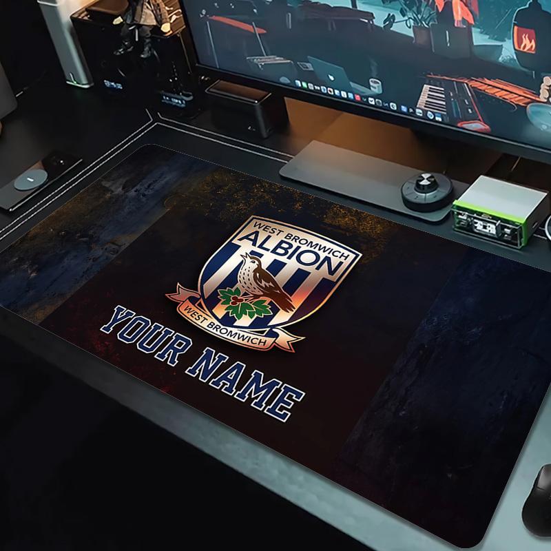 Benutzerdefinierter Name West Bromwich Albion Druck Kissen Rutschfeste Laptop-Tablet-Große Mauspads XXL-Matte Mini-PC-Spielmatte Mit Verriegeltem Rand