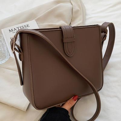 Bag Women'S Versatile Shoulder Bag Stylish And Simple Crossbody Bag Large Capacity Textured Bucket Bag