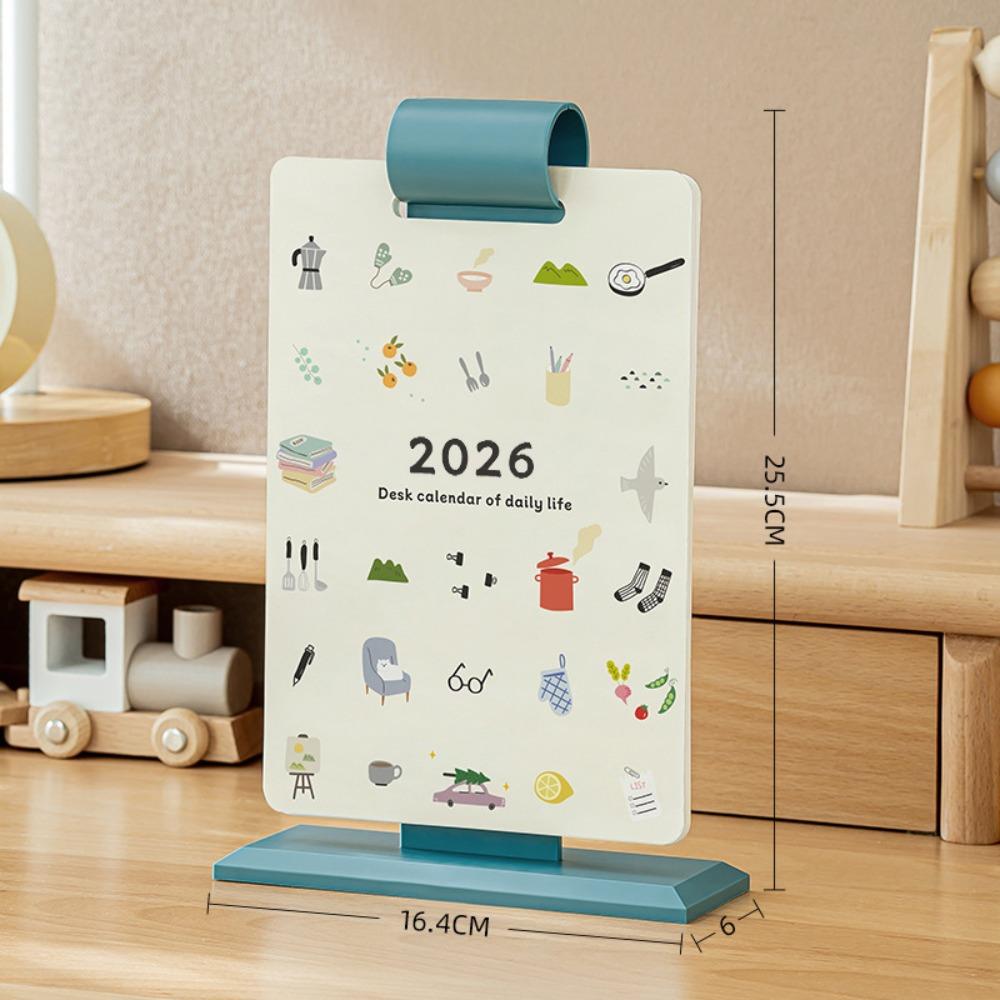 Page Flipping Cartoon Desk Planner Cartoon 2026 Cute Student Calendar  Calendar Ornament