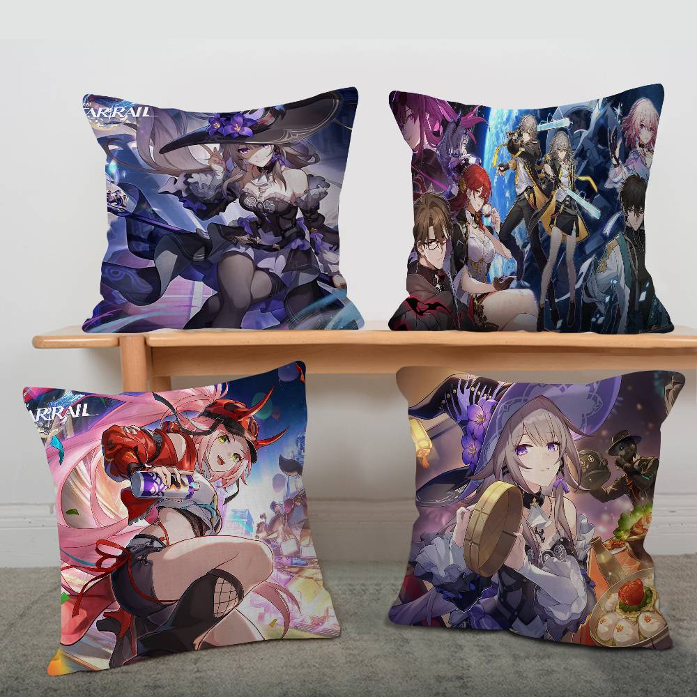 Honkai Star Rail Cartoon Pillowcase toon Gift Cushion Cover Bedroom Home Sofa Chair Seat Decor pillow case