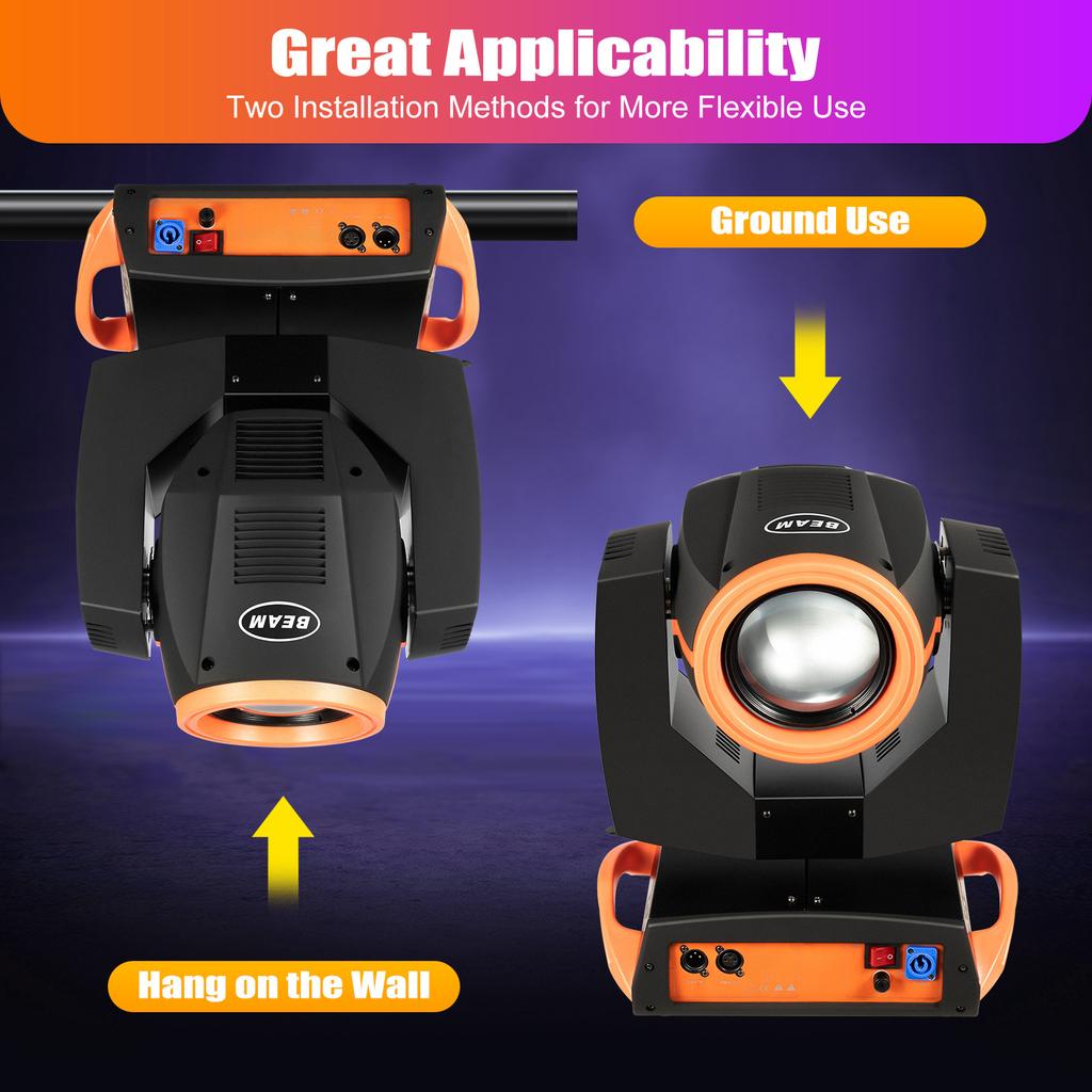 7R 230W Beam Sharpy Moving Head Light 17 Gobos 360° DJ profesional Light 8+16 Prism Strobe DMX512 Concerts Clubs Weddings Stage