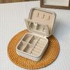 Portable PU Jewelry Organiser Box With Soft Lining And Multi Layer Compartments For Travel Accessory Storage Container