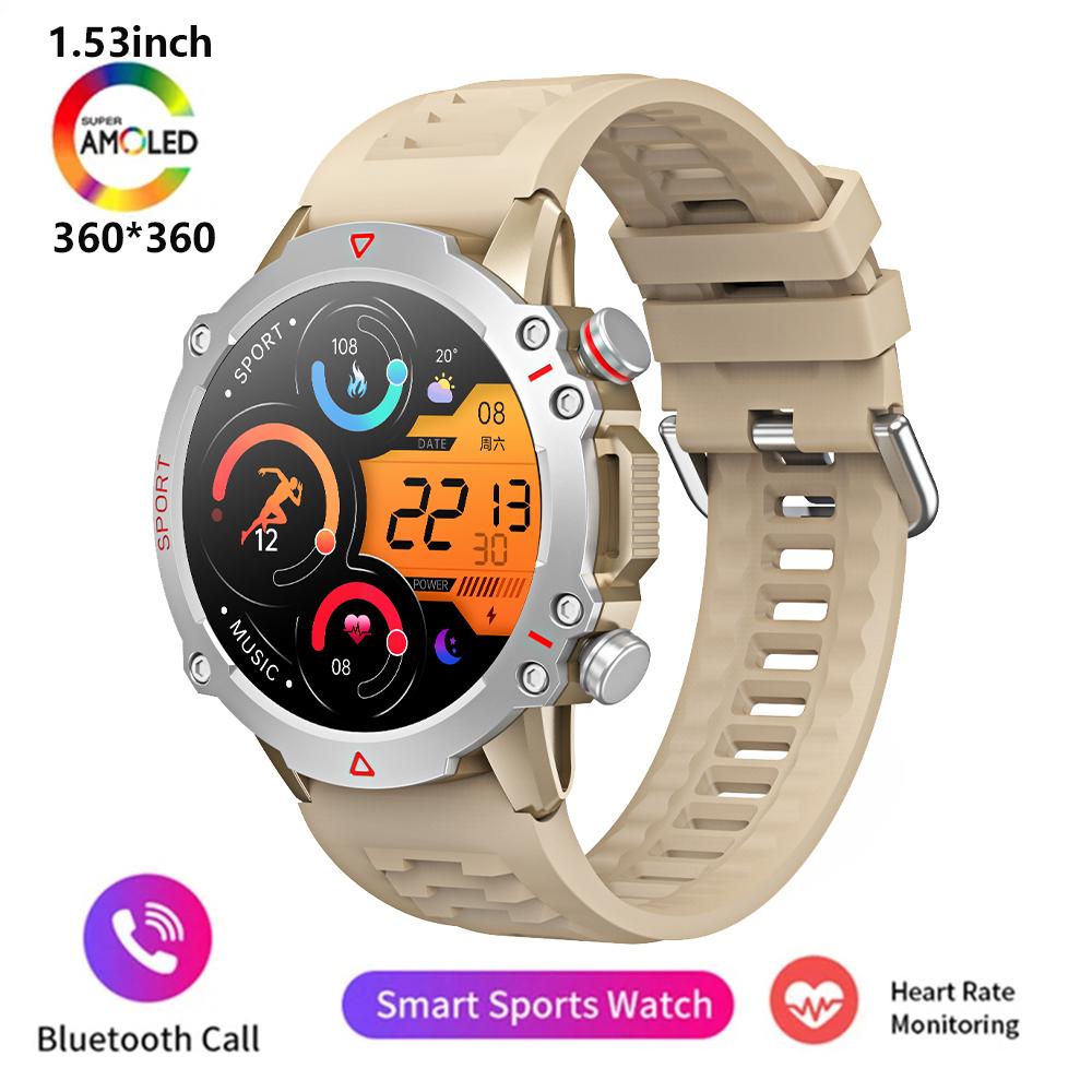 

2025 Новые мужские часы 1,43 AMOLED TF10 PRO для спорта на открытом воздухе, фитнес-трекер, монитор сердечного ритма, подходят для Android IOS, мужские смарт-часы белый