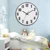 12 Inch 30CM Silent Wall Clock, Creative and Fashionable, Three-dimensional Digital Minimalist Clock for Home Living Room