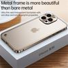 For iPhone 16 Pro Metal Clear Case Safety Lock Matte Anti-Fingerprint Back Cover
