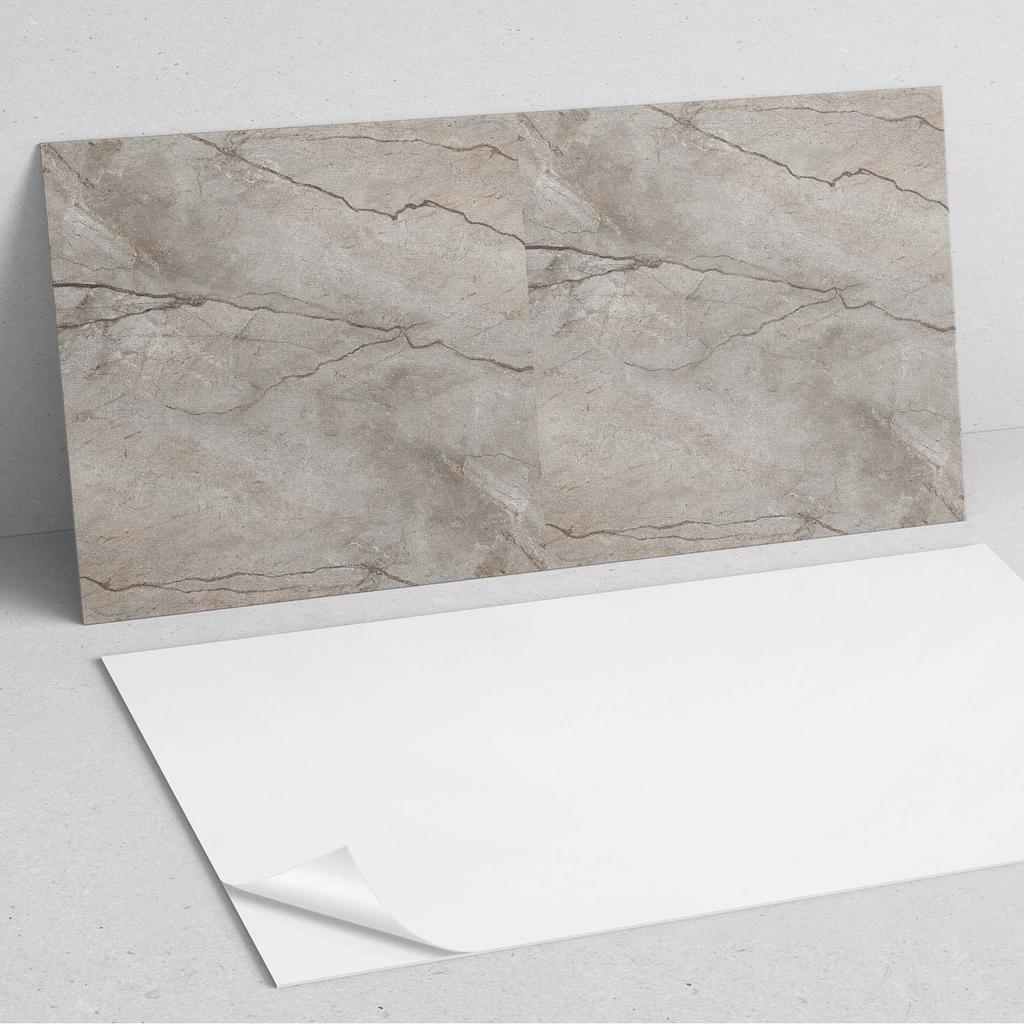 Vinyl Decoration with Print for Tool-Free Assembly 100x50 cm Natural Stone Pattern