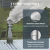 Chimney Cap, 152.4 Mm, 304 Stainless Steel Round Roof Rain Cap, 300mm Increased Caps, All Weather & Reinforced Screws & Easy Installation, for Perfect