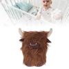 Highland Cow Plush Doll Simulation Soft Stuffed Faceless Cattle Toy for Home Decoration