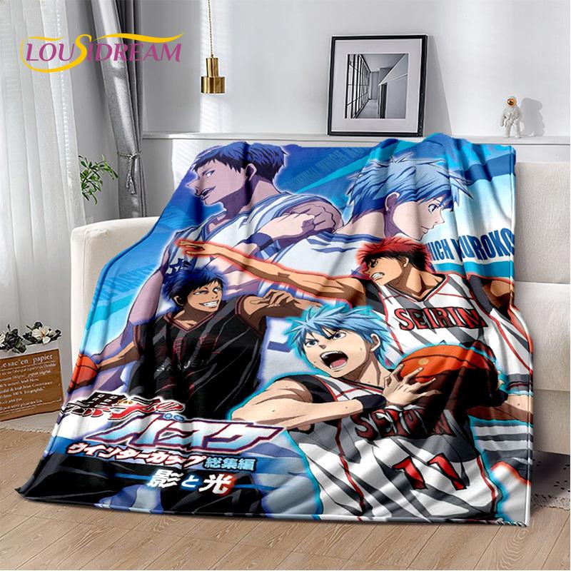 Cartoon Kuroko's Basketball Anime Blanket,Soft Throw Blanket for Home Bedroom Bed Sofa Picnic Travel Office Cover Blanket Kids