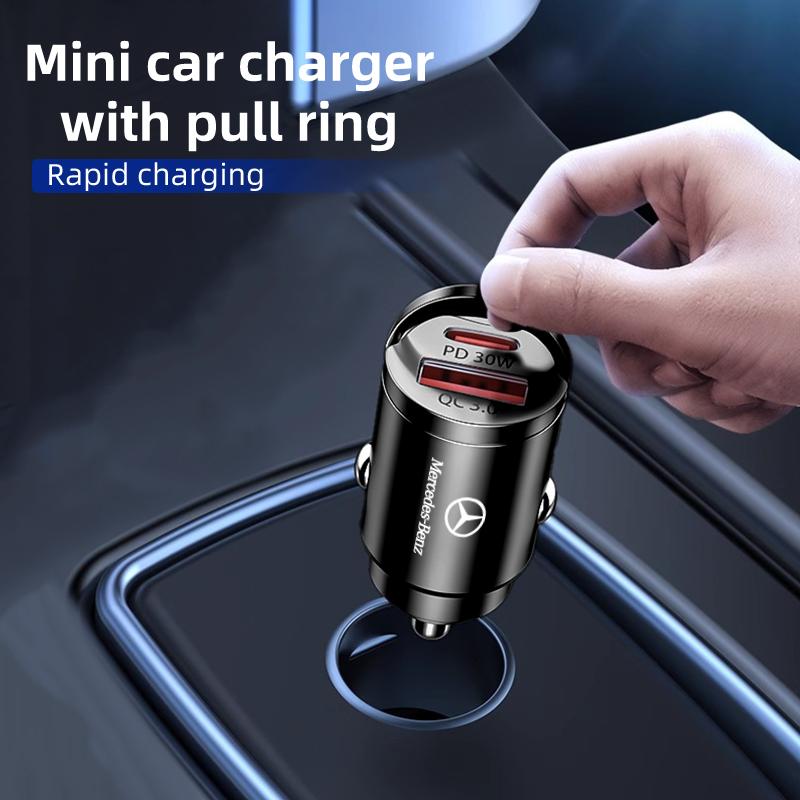 GLC GLB 30W Car Charger USB Ports Fast Charging Quick Charging Adapter For Mercedes Benz AMG A C E Class W201 W210 W108 W204 W2
