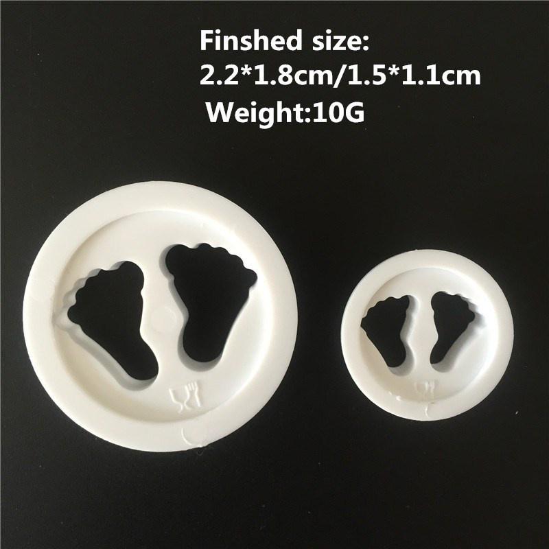 2pcs/Set Baby Feet Sugar Cakes Printing Molds Biscuits Mold Baking Mold Tools Fondant Cake Cutter