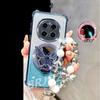 Mirror Shockproof Magnetic Case for Realme 14 13 12 Pro Plus C75 C71 C65 C63 C55 C53 C51 Butterfly Phone Holder bracelet Cover