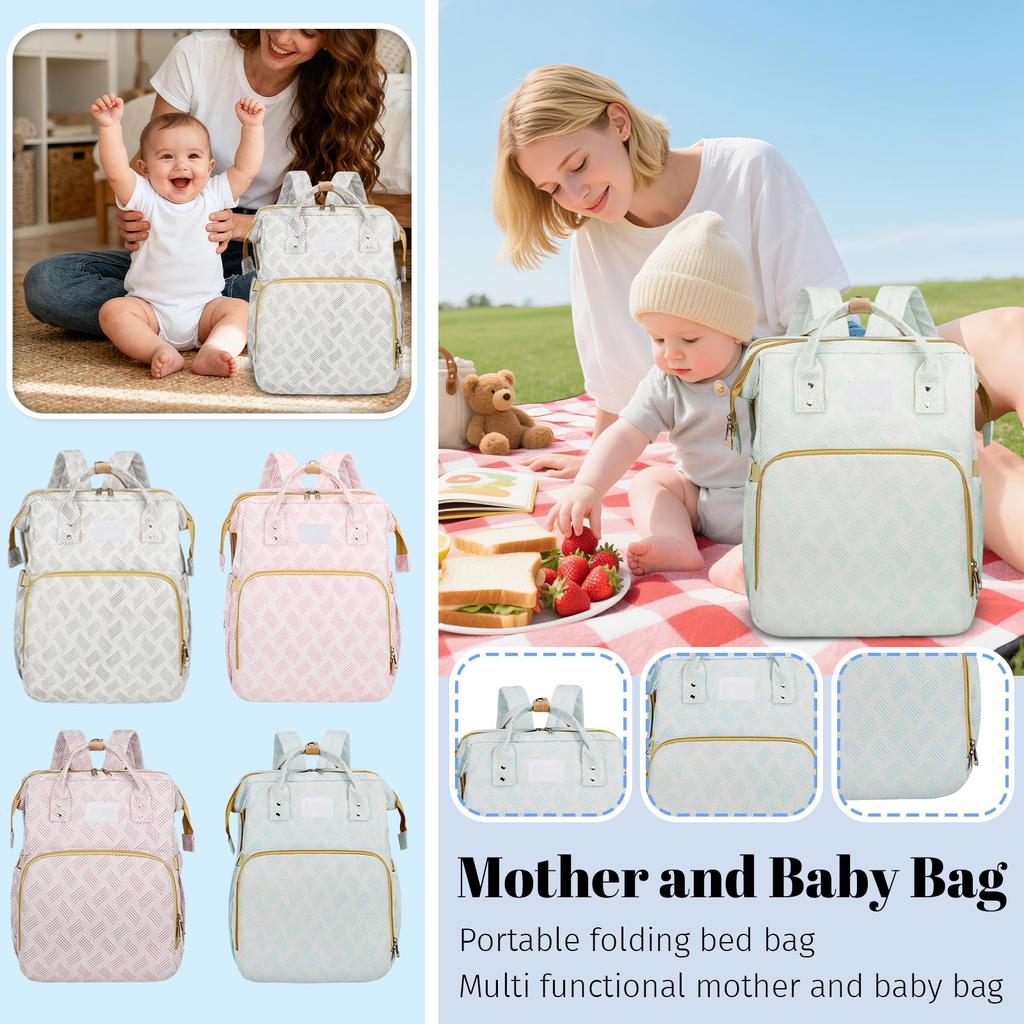Mommy Bag, Portable Folding Bed Bag, Outdoor Summer Baby Crib Bag, Multifunctional Mother And Baby Bag
