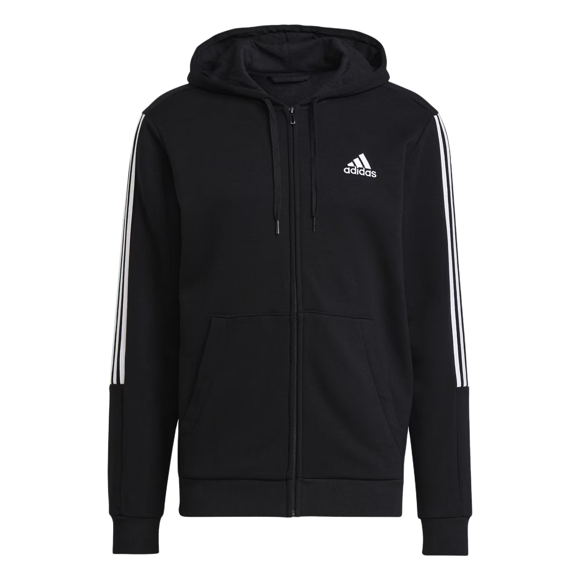 

Adidas Essentials с логотипом и принтом на шнурке, спортивная куртка с капюшоном, мужская верхняя одежда, черный GK9585 L