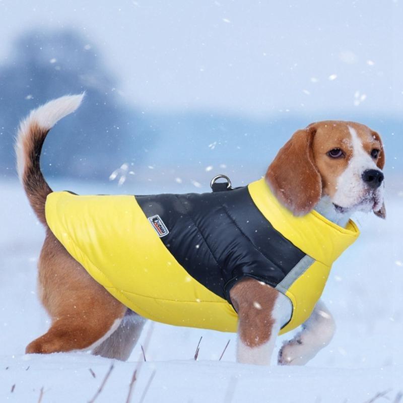 Huisdier Hond Winter Warme Waterdichte Winddichte Dikke Jas Rits Jas met Reflecterende Streep