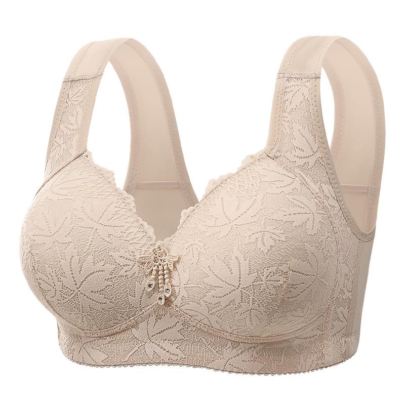 New large size no steel ring comfortable breathable gathering women's underwear no magnetic thin cup smooth bra cover