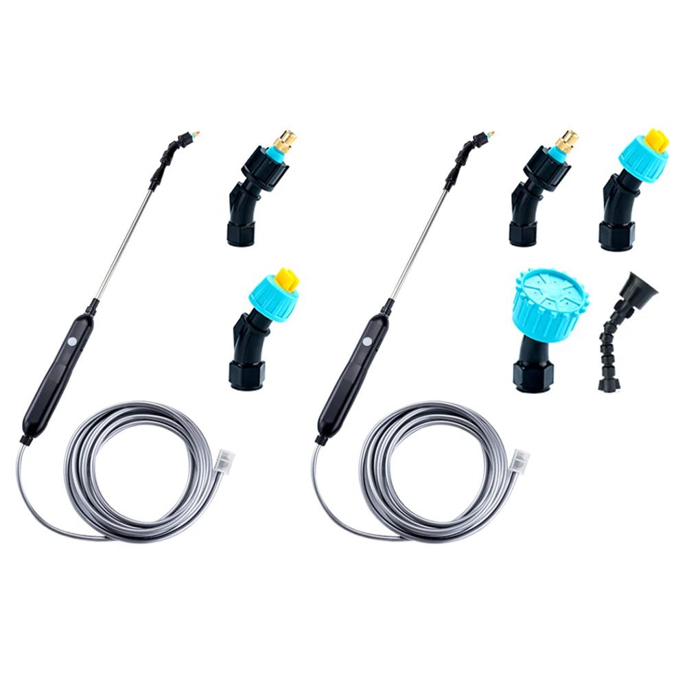 Wiederaufladbarer elektrischer USB-Sprüher mit 2/4 Nebeldüsen Elektrischer Gartensprüher Leistungsstarker elektrischer Sprüher mit Teleskopgriff