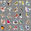 50pcs Cute Bird and Animal Stickers - Waterproof for Storage Boxes, Stationery, Phone Cases, and Cups