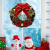 Christmas Door Decor Wreaths Realistic Hanging Wreath Garland Decoration Versatile Bow/Berry/Santa/Reindeer for Home Party Decor